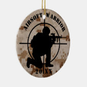 Airsoft Team kerstversiering Keramisch Ornament (Rechts)