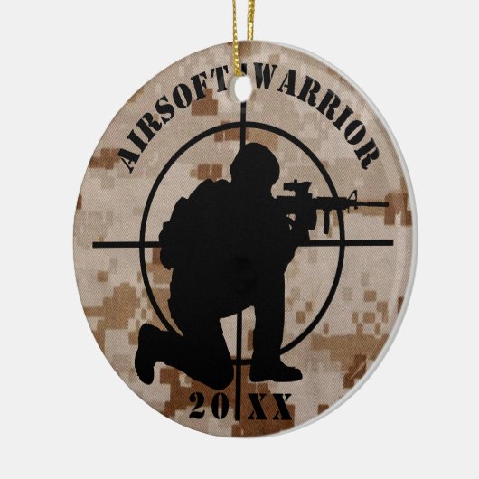 Airsoft Team kerstversiering Keramisch Ornament (Links)