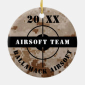 Airsoft Team kerstversiering Keramisch Ornament (Achterkant)