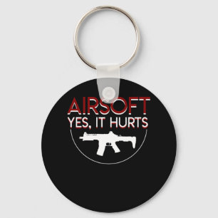 Airsoft Yes it Hurt Funny Airsoft Player Sleutelhanger