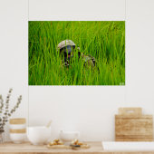 Airsofter in blades of sawgrass poster (Keuken)