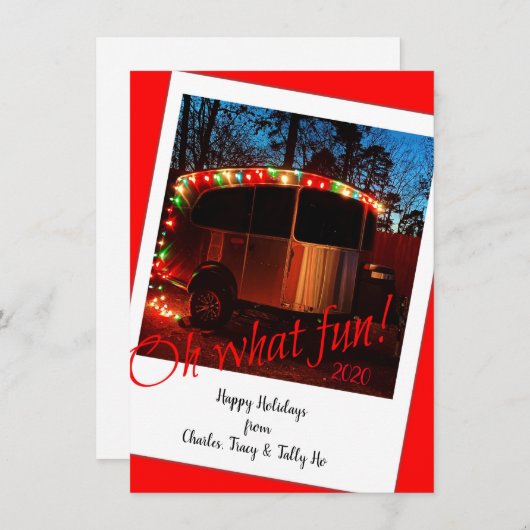 Airstream Basecamp Holiday Card Feestdagenkaart (Voorkant / Achterkant)