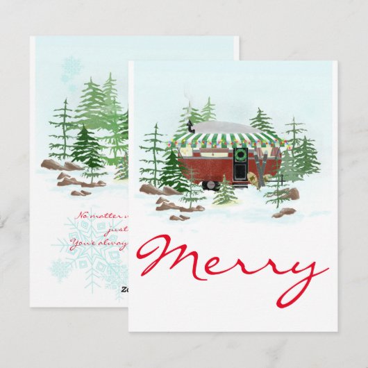 Airstream kerstkaart (Voorkant / Achterkant)