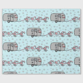 Airstream Santa Flamingo Cadeaupapier (Vlak)