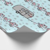 Airstream Santa Flamingo Cadeaupapier (Hoek)