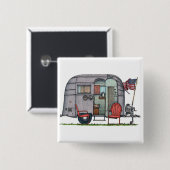 Airstream Vierkante Button 5,1 Cm (Voorkant /achterkant)