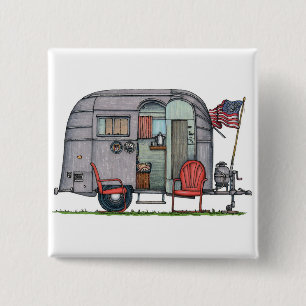 Airstream Vierkante Button 5,1 Cm