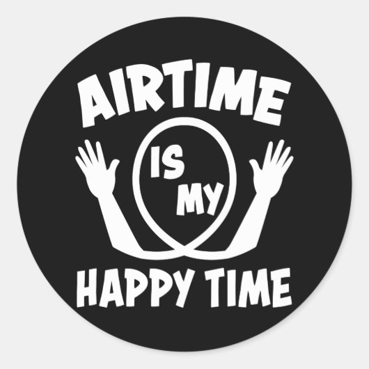 Airtime Roller Onderzetter Amusement Park Themepar Ronde Sticker (Voorkant)