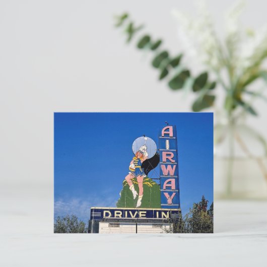 Airway Drive-In Theater, Saint Ann, Missouri Briefkaart (Staand voorkant)