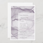 Airy and light bruiloft-uitnodiging kaart (Voorkant / Achterkant)