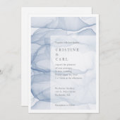 Airy and light bruiloft-uitnodiging kaart (Voorkant / Achterkant)