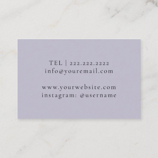 Airy and light visitekaartje (Achterkant)