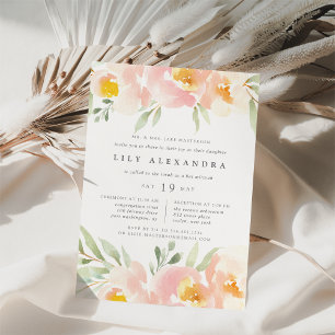 Airy Bloemen Bat Mitzvah Uitnodiging