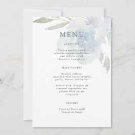 Airy Blue Bloemen Quinceanera Menu