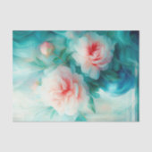 Airy Blue Floral Watercolor Tissue Paper Tissuepapier (Voorkant)