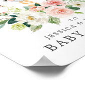 Airy Blush Animals Baby shower Welkomstteken Poster (Hoek)