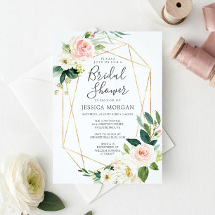 Airy Blush Bridal Shower Kaart