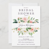 Airy Blush Bruids Douche Uitnodigingen Kaart (Voorkant)