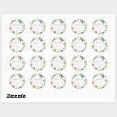Airy Blush Floral Vrijgezellenfeest Favor Stickers (Vel)