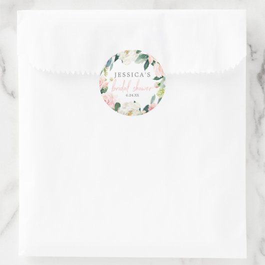 Airy Blush Floral Vrijgezellenfeest Favor Stickers (Tas)