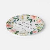 Airy Blush Floral Vrijgezellenfeest Paper Bord (Gekanteld)