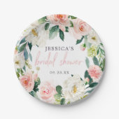 Airy Blush Floral Vrijgezellenfeest Paper Bord (Voorkant)