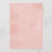 Airy Blush Floral Wedding Welcome Itinerary Programmakaart (Achterkant)