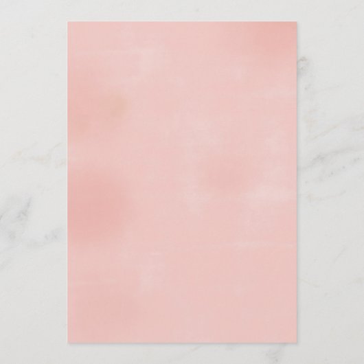 Airy Blush Floral Wedding Welcome Itinerary Programmakaart (Achterkant)