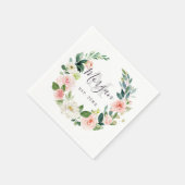 Airy Blush Monogram Trouwservet Opgericht Servet (Hoek)