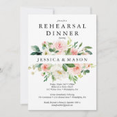 Airy Blush repesal Dinner Invitation Kaart (Voorkant)