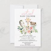 Airy Blush Virtual Baby shower Invitation Kaart (Voorkant)