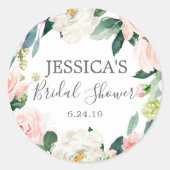 Airy Blush Vrijgezellenfeest Favor Stickers (Voorkant)