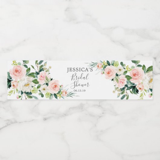 Airy Blush Vrijgezellenfeest Water Flacon Etiket (Enkel label)