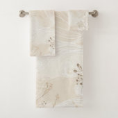 Airy Bohemian Botanical Floral String Art Design Bad Handdoek (Insitu)