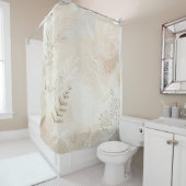 Airy Bohemian Botanical Floral String Art Design Douchegordijn (In situ)