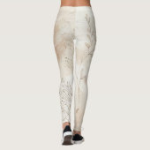 Airy Bohemian Botanical Floral String Art Design Leggings (Achterkant)