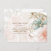 Airy BOHO Pampas Grass Light Peach Weddenschap Briefkaart (Voorkant / Achterkant)