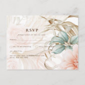Airy BOHO Pampas Grass Light Peach Weddenschap Briefkaart (Voorkant)