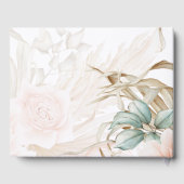 Airy BOHO Pampas Grass Light Peach Weddenschap Gastenboek (Achterkant)