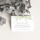 Airy Botanical Book Request Baby shower Kaart