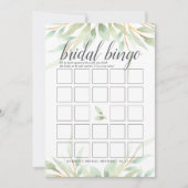 Airy Botanical dubbelzijdig Vrijgezellenfeest Game Kaart (Voorkant)