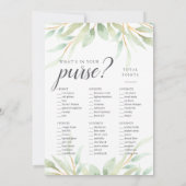 Airy Botanical dubbelzijdig Vrijgezellenfeest Game Kaart (Achterkant)