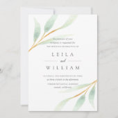 Airy Botanical | huwelijksuitnodiging Kaart (Voorkant)