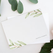Airy Botanical Personalized Stationery Flat Notitiekaartje