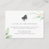 Airy Botanical Piano Live Music Receptie Kaarten (Voorkant)