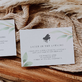Airy Botanical Piano Live Music Receptie Kaarten