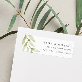Airy Botanical Return Address Etiket