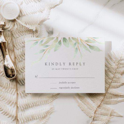 Airy Botanical RSVP Card Kaartje