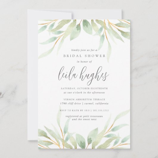 Airy Botanical Vrijgezellenfeest Kaart (Voorkant)