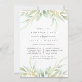 Airy Botanische repetitie Dinner Invitation Kaart (Voorkant)